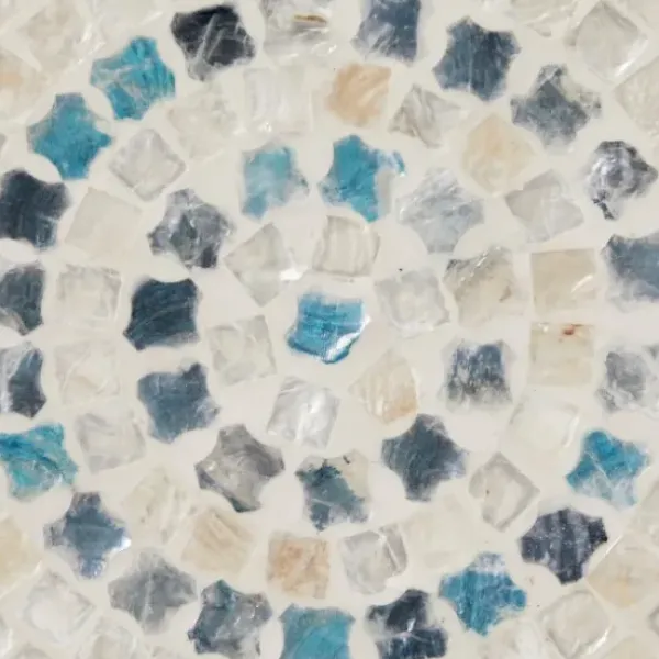 Wall Plaques-Kirkland's Home Mother Of Pearl Coastal Gong Wall Decoration Tan/Blue