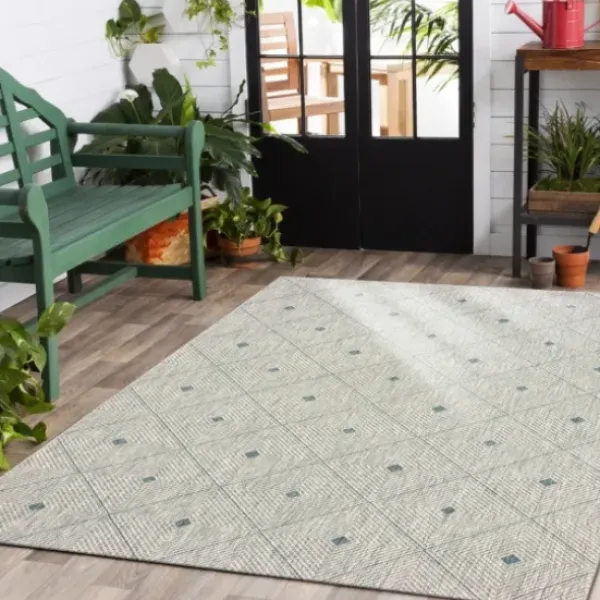 Outdoor Rugs-Kirkland's Home Multi Dhurri Stripe Indoor/Outdoor Area Rug, 5X7 Blue/Orange/Multi