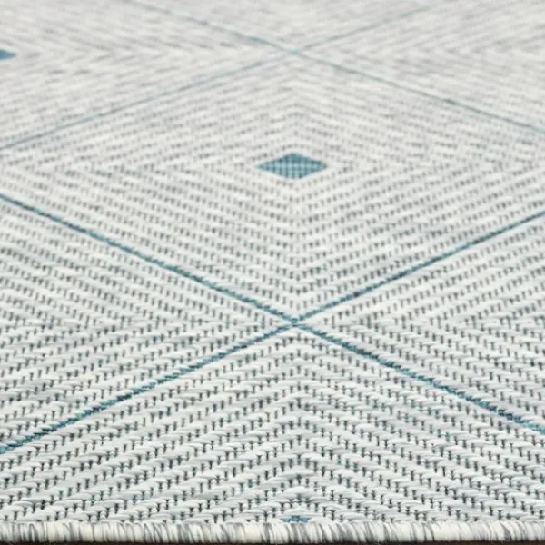 Outdoor Rugs-Kirkland's Home Multi Dhurri Stripe Indoor/Outdoor Area Rug, 5X7 Blue/Orange/Multi