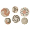 Wall Plaques-Kirkland's Home Multi Seagrass Round 6-Pc. Wall Plaque Set Tan