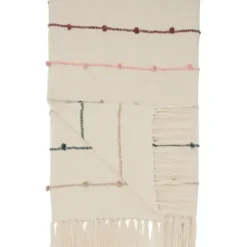 Blankets & Throws-Kirkland's Home Multicolor Loop Striped Throw Ivory/Multi