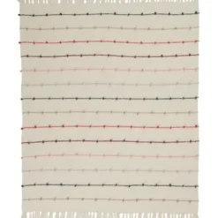Blankets & Throws-Kirkland's Home Multicolor Loop Striped Throw Ivory/Multi