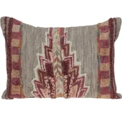 Pillows-Kirkland's Home Multicolor Tapestry Pillow Tan/Red/Multi