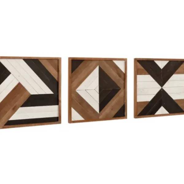 Wall Plaques-Kirkland's Home Multicolor Wood Ballez Wall Plaques, Set Of 3 Brown/Black/White