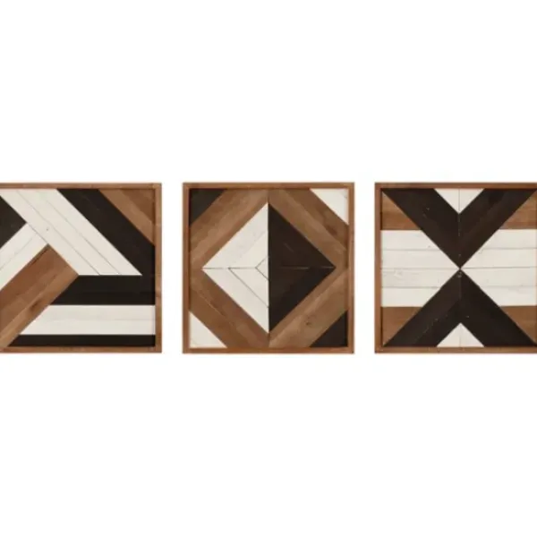 Wall Plaques-Kirkland's Home Multicolor Wood Ballez Wall Plaques, Set Of 3 Brown/Black/White