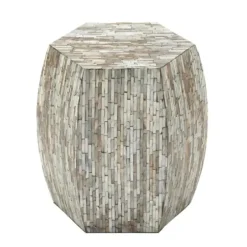 Accent & End Tables-Kirkland's Home Mussel Shell Hexagonal Accent Table Multi