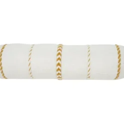 Pillows-Kirkland's Home Mustard Braided Twist Lumbar Throw Pillow Yellow/White