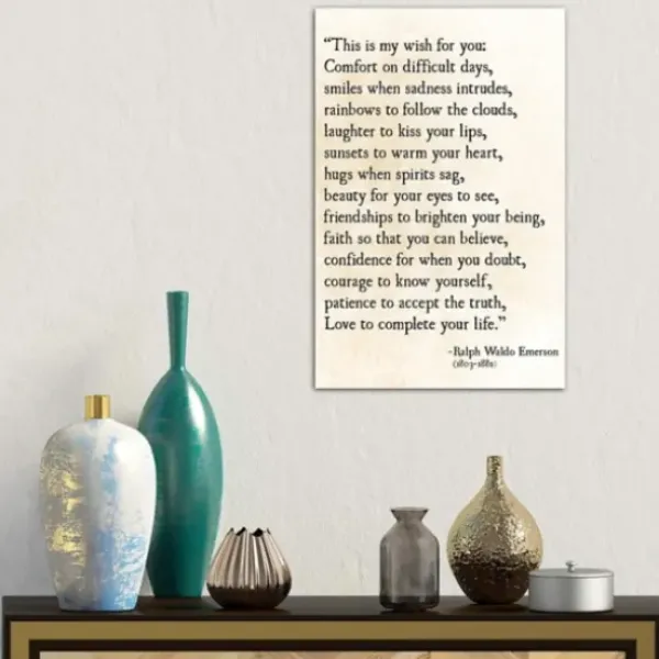 Wall Quotes & Signs-Kirkland's Home My Wish For You Canvas Art Print Ivory/Black