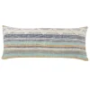 Pillows-Kirkland's Home Myrtle Tufted Stripes Lumbar Pillow Blue/Gray/Ivory