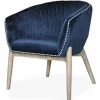 Accent Chairs-Kirkland's Home Nadia Navy Velvet Club Chair Blue