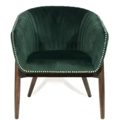 Accent Chairs-Kirkland's Home Nadia Velvet Club Chair Green