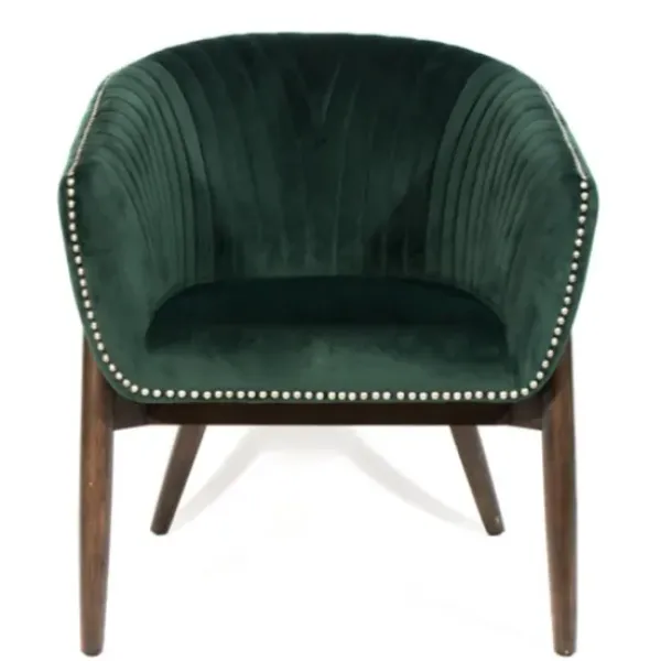 Accent Chairs-Kirkland's Home Nadia Velvet Club Chair Green