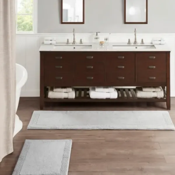 Curtains & Drapes-Kirkland's Home Nagano Linen Curtain Panel Set, 96 In. Tan