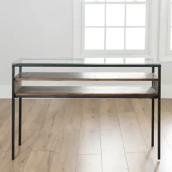 Console Tables-Kirkland's Home Nash Console Table Brown/Gray