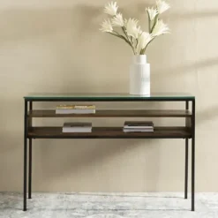 Console Tables-Kirkland's Home Nash Console Table Brown/Gray