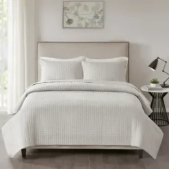 Bedspreads & Coverlets-Kirkland's Home Nash 3-Pc. Reversible King Coverlet Set Gray