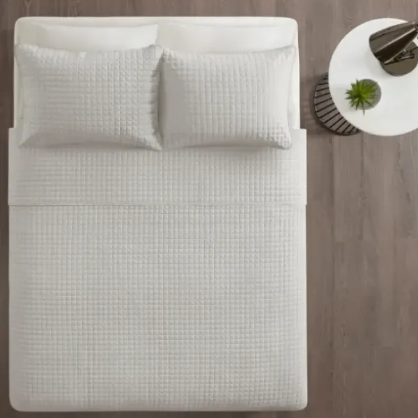 Bedspreads & Coverlets-Kirkland's Home Nash 3-Pc. Reversible King Coverlet Set Gray