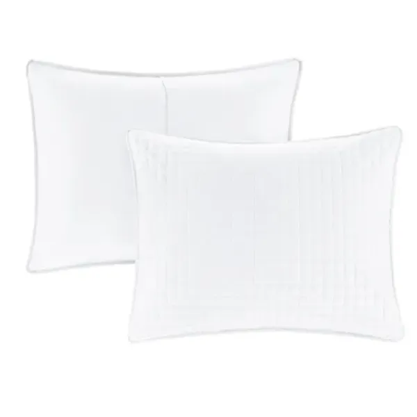 Bedspreads & Coverlets-Kirkland's Home Nash 3-Pc. Reversible King Coverlet Set White