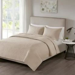 Bedspreads & Coverlets-Kirkland's Home Nash 3-Pc. Reversible Queen Coverlet Set Brown