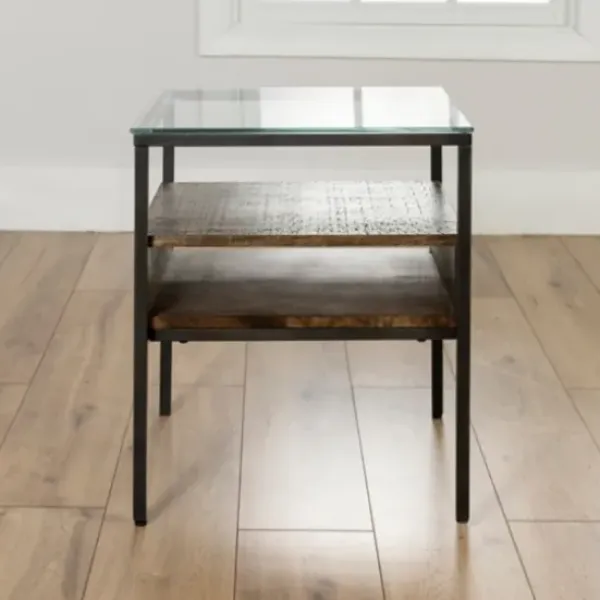 Accent & End Tables-Kirkland's Home Nash Side Table Brown/Gray