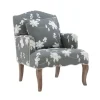 Accent Chairs-Kirkland's Home Natalie Floral Accent Chair Gray/White