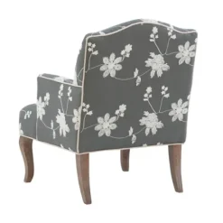 Accent Chairs-Kirkland's Home Natalie Floral Accent Chair Gray/White