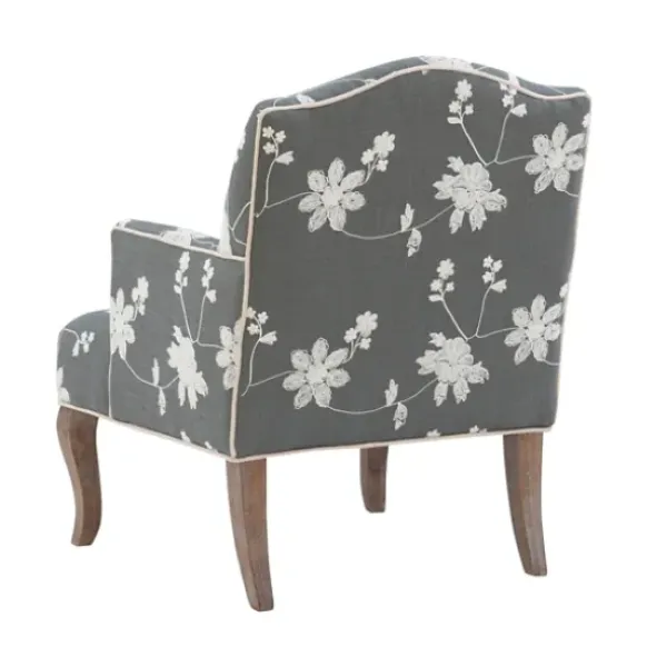 Accent Chairs-Kirkland's Home Natalie Floral Accent Chair Gray/White
