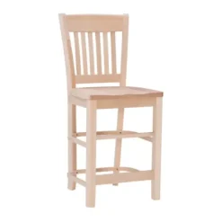 Bar Stools & Counter Height Stools-Kirkland's Home Natie Unfinished Counter Stools, Set Of 2 Tan