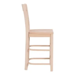 Bar Stools & Counter Height Stools-Kirkland's Home Natie Unfinished Counter Stools, Set Of 2 Tan