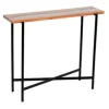 Console Tables-Kirkland's Home Natural Acacia Wood And Acrylic Top Console Table Tan