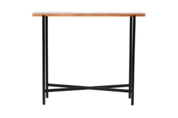 Console Tables-Kirkland's Home Natural Acacia Wood And Acrylic Top Console Table Tan