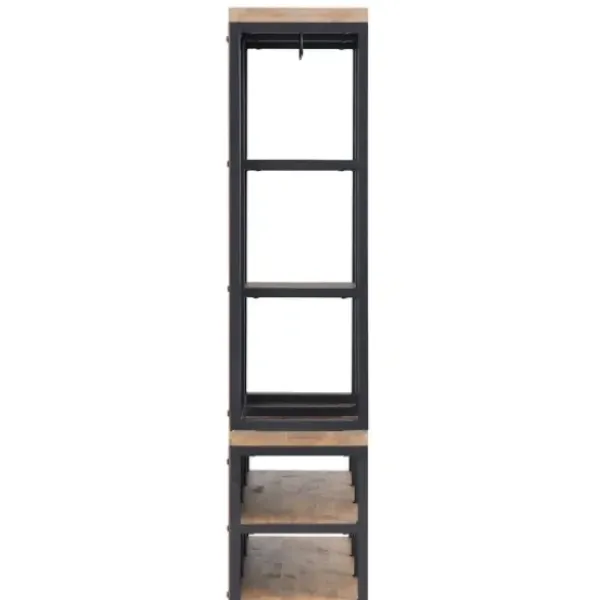 Entryway Furniture-Kirkland's Home Natural Acacia Wood And Metal Hall Tree With Bench