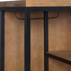 Entryway Furniture-Kirkland's Home Natural Acacia Wood And Metal 5-Shelf Hall Tree