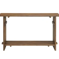 Console Tables-Kirkland's Home Natural Acacia Wood Farmhouse Console
