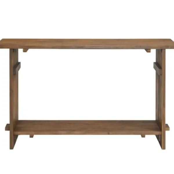 Console Tables-Kirkland's Home Natural Acacia Wood Farmhouse Console