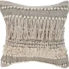 Pillows-Kirkland's Home Natural And Black Cozy Fringe Pillow Black/Ivory