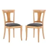 Dining Chairs-Kirkland's Home Natural And Gray Linen Dining Chairs, Set Of 2 Tan