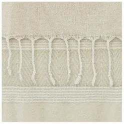 Blankets & Throws-Kirkland's Home Natural And White Colorblock Chevron Throw Tan/Ivory