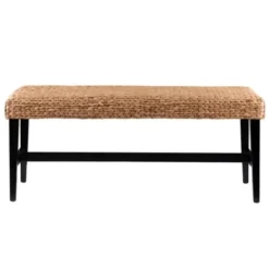 Benches & Ottomans-Kirkland's Home Natural Blanchard Water Hyacinth Bench Tan