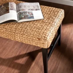 Benches & Ottomans-Kirkland's Home Natural Blanchard Water Hyacinth Bench Tan