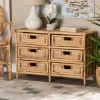 Cabinets & Sideboards-Kirkland's Home Natural Boho Rattan Weave Storage Cabinet