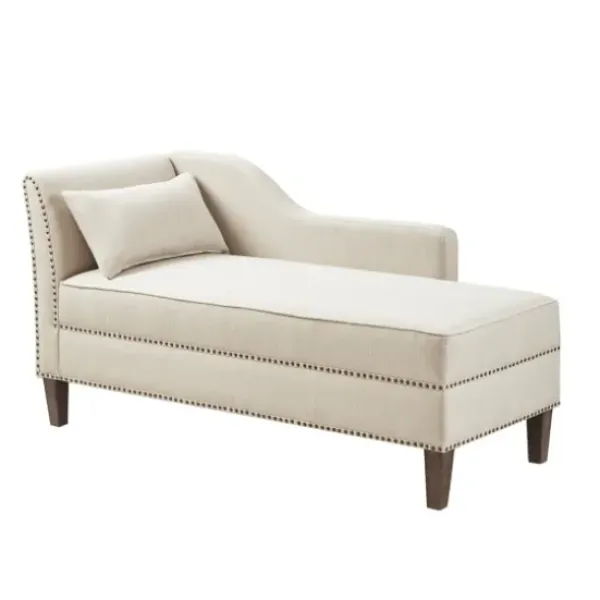 Sofas & Loveseats-Kirkland's Home Natural Brett Accent Chaise Lounge Tan