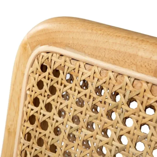 Office Furniture-Kirkland's Home Natural Cane Back Linen Office Chair