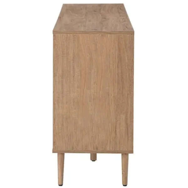 Cabinets & Sideboards-Kirkland's Home Natural Cane Wood Arched Sideboard Cabinet