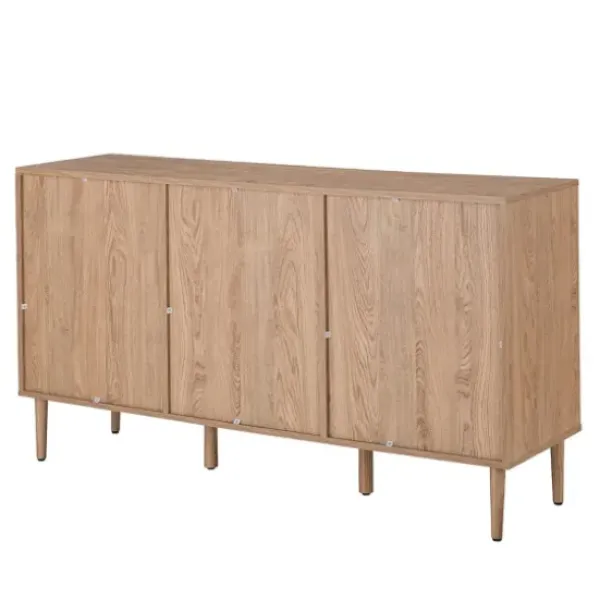 Cabinets & Sideboards-Kirkland's Home Natural Cane Wood Arched Sideboard Cabinet
