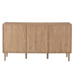 Cabinets & Sideboards-Kirkland's Home Natural Cane Wood Arched Sideboard Cabinet