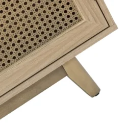 Cabinets & Sideboards-Kirkland's Home Natural Cane Wood Storage Media Cabinet Tan