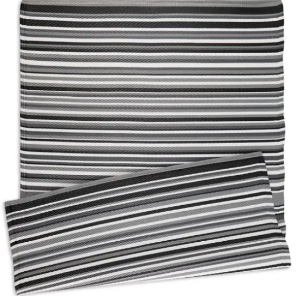 Outdoor Rugs-Kirkland's Home Natural Canva Striped Outdoor Area Rug, 4X7 Tan