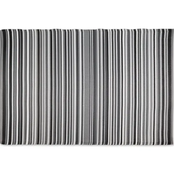 Outdoor Rugs-Kirkland's Home Natural Canva Striped Outdoor Area Rug, 4X7 Tan
