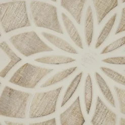 Wall Plaques-Kirkland's Home Natural Carved Wood Medallion Round Wall Plaque Tan
